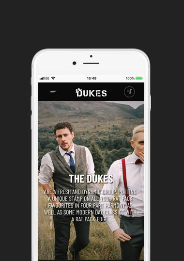 The Dukes Mobile Web Design