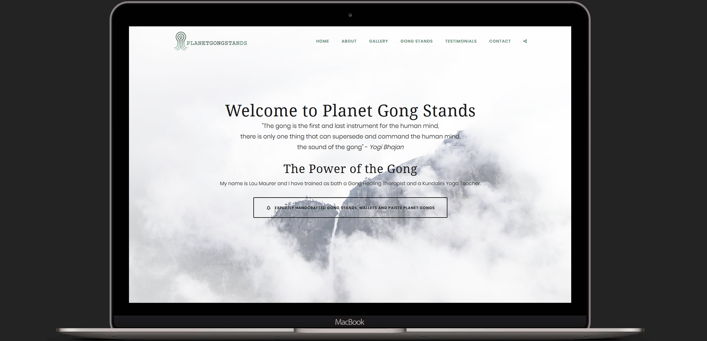 Planet Gong Stands Macbook Mockup
