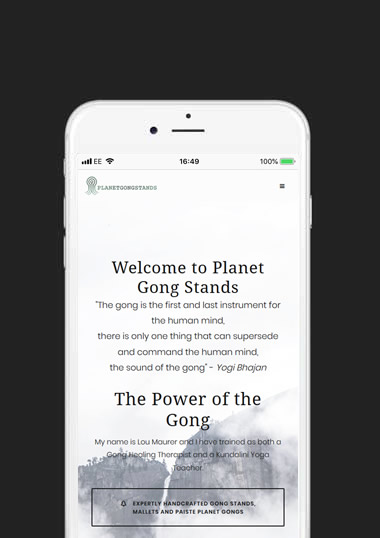 Planet Gong Stands Mobile Web Design