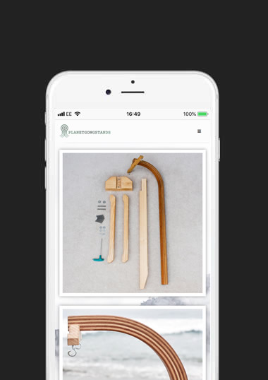 Planet Gong Stands Mobile Web Design