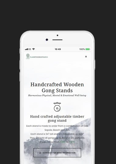 Planet Gong Stands Mobile Web Design