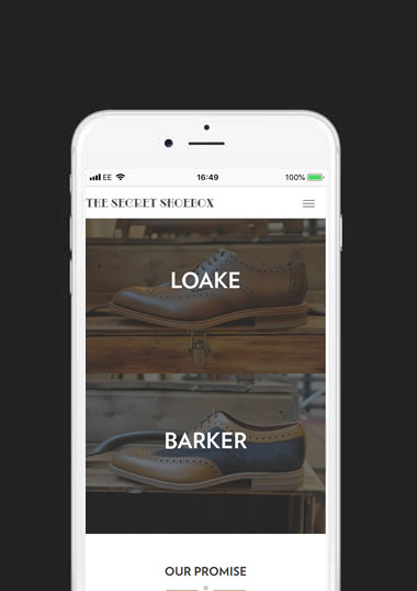 The Secret Shoebox Mobile Web Design