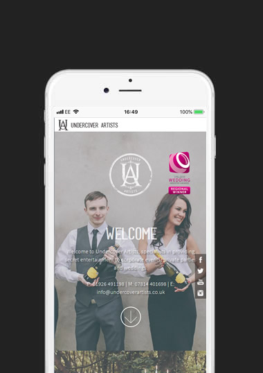 Undercover Artists Mobile Web Design