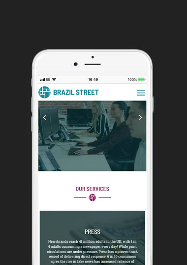 Brazil Street Mobile Web Design