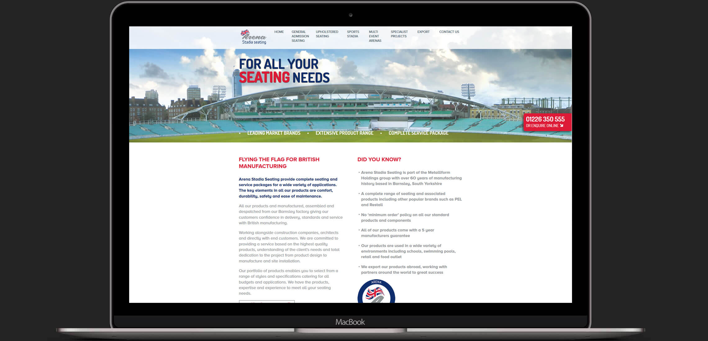 Arena Stadia Seating Macbook Mockup