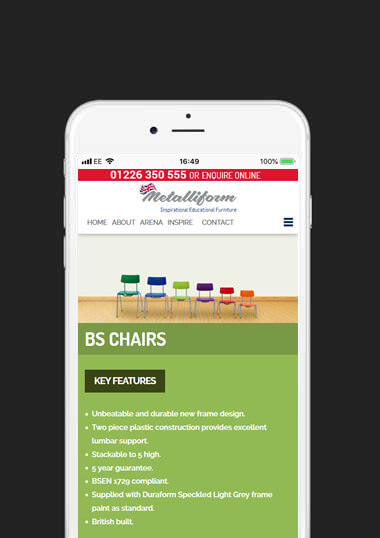 Metalliform Holdings Mobile Web Design