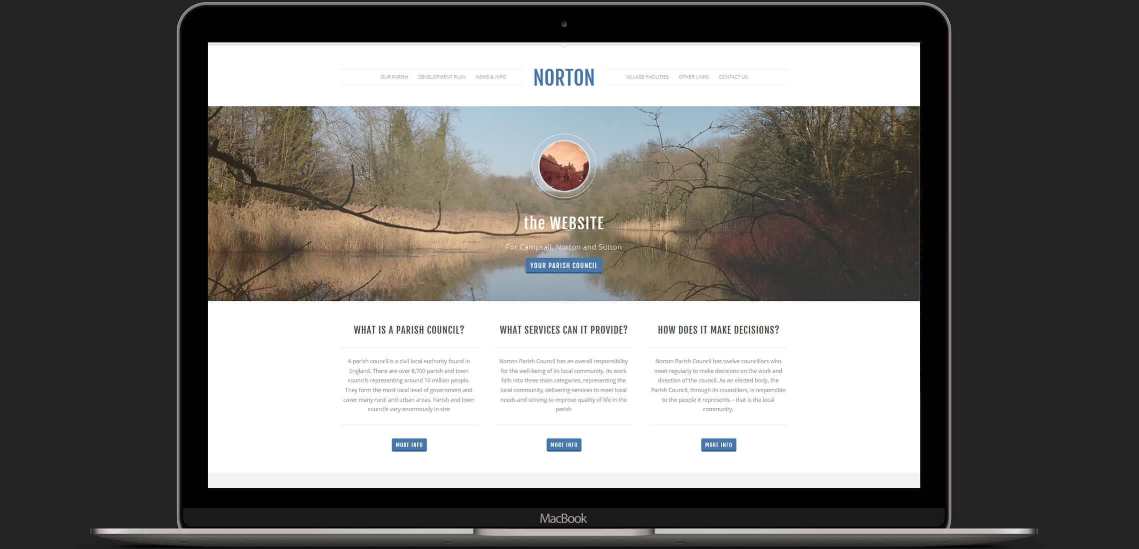 Norton Parish Council Macbook Mockup