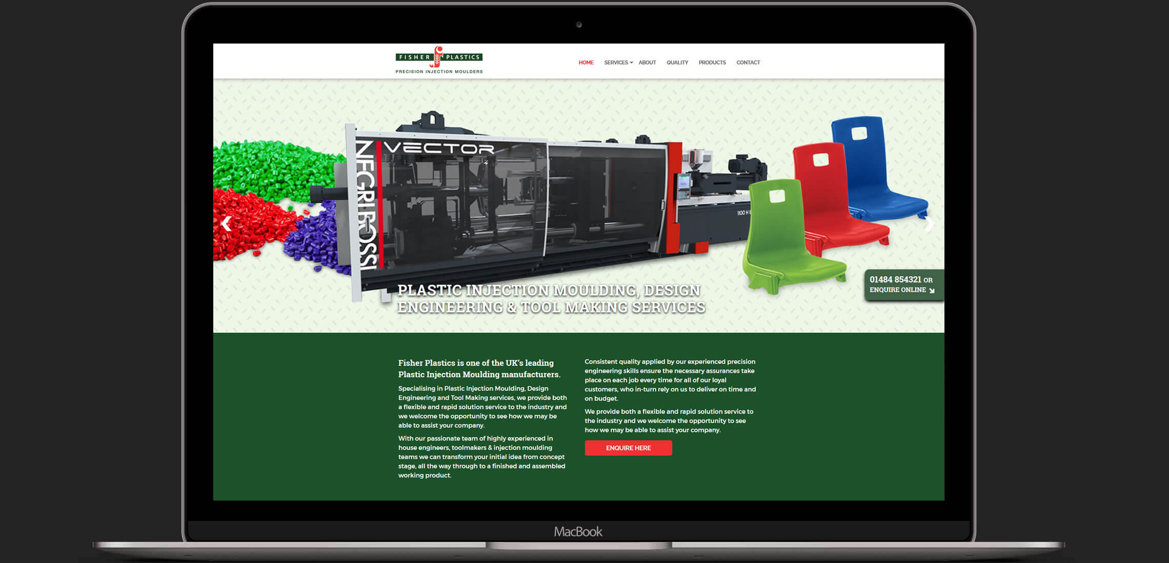 Fisher Plastics Macbook Mockup