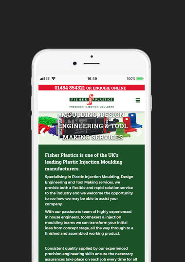 Fisher Plastics Mobile Web Design