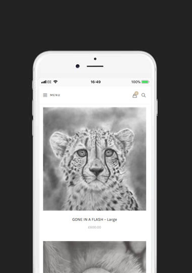 Jess Ridley Art Mobile Web Design