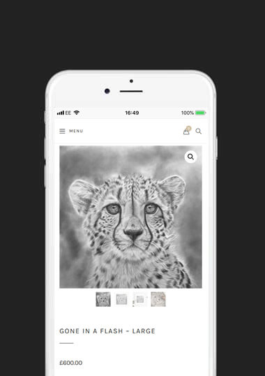 Jess Ridley Art Mobile Web Design