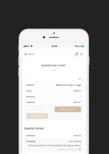 Jess Ridley Art Mobile Web Design
