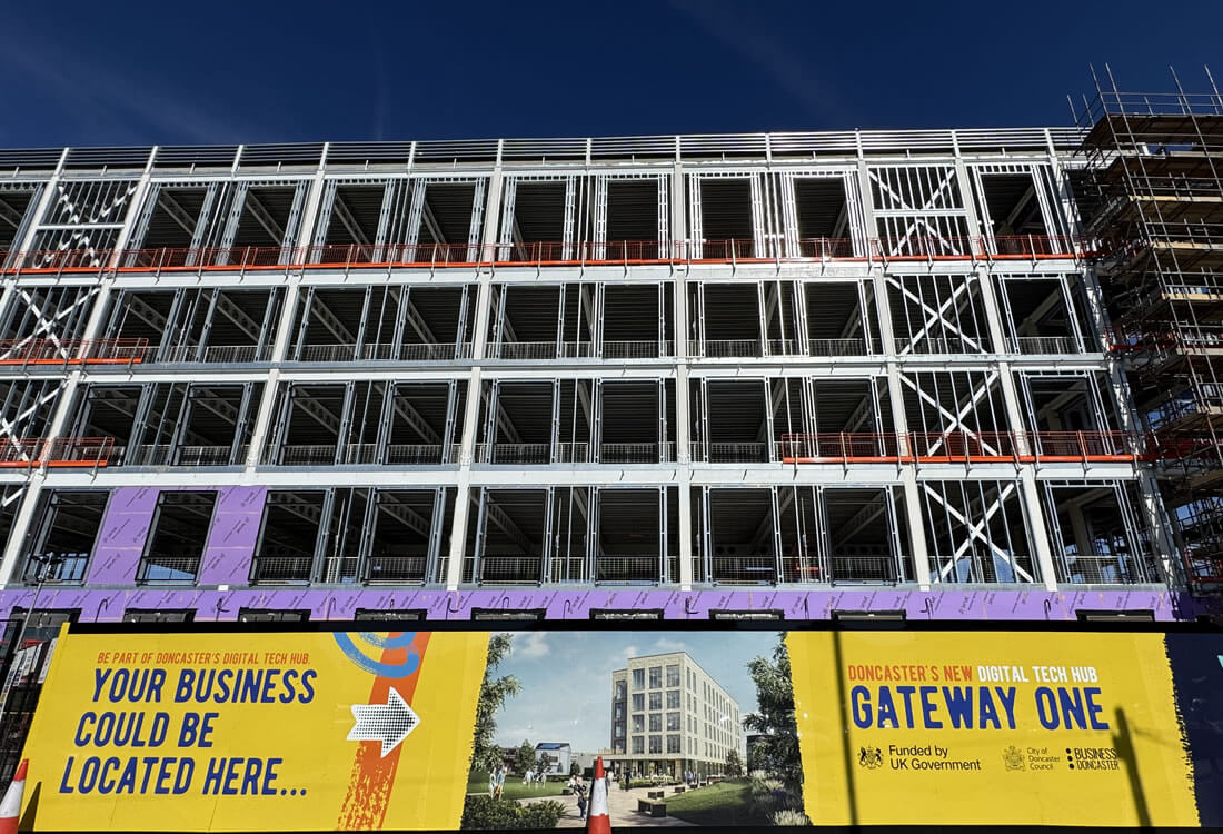 Gateway One site hoarding board signage