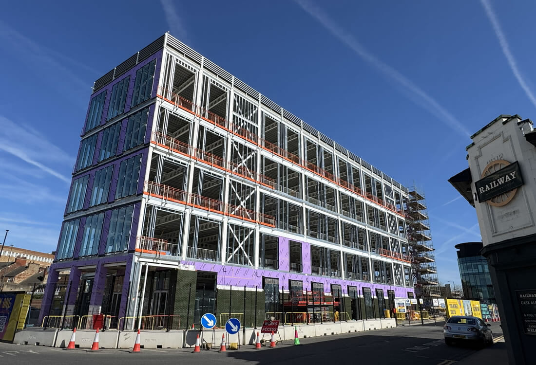 Gateway One under construction, opposite the Railway pub