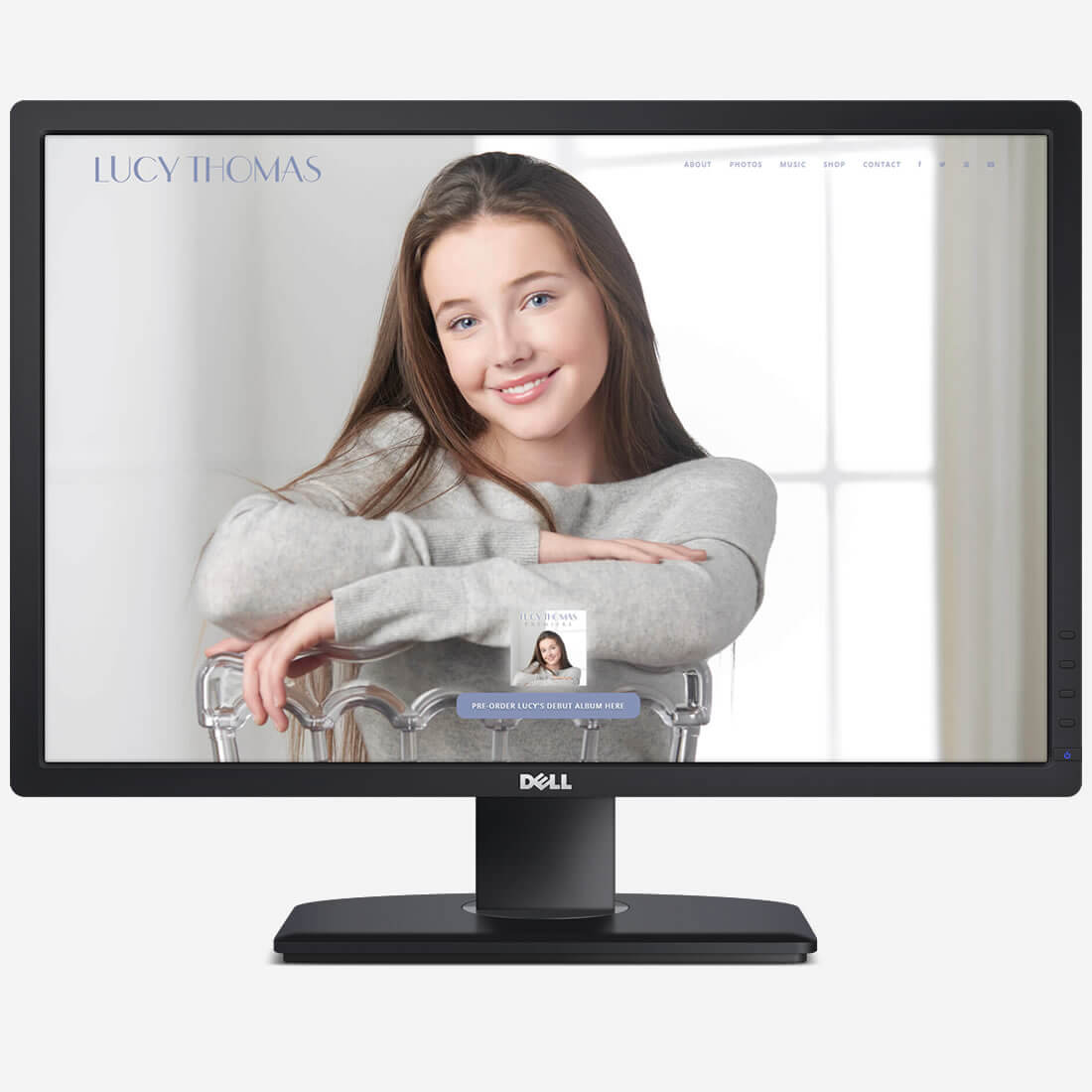 Original Lucy Thomas website design created for the release of her debut album Premiere